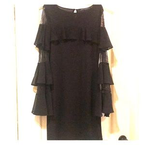 Black Dress with Lace Bell Sleeves NWT